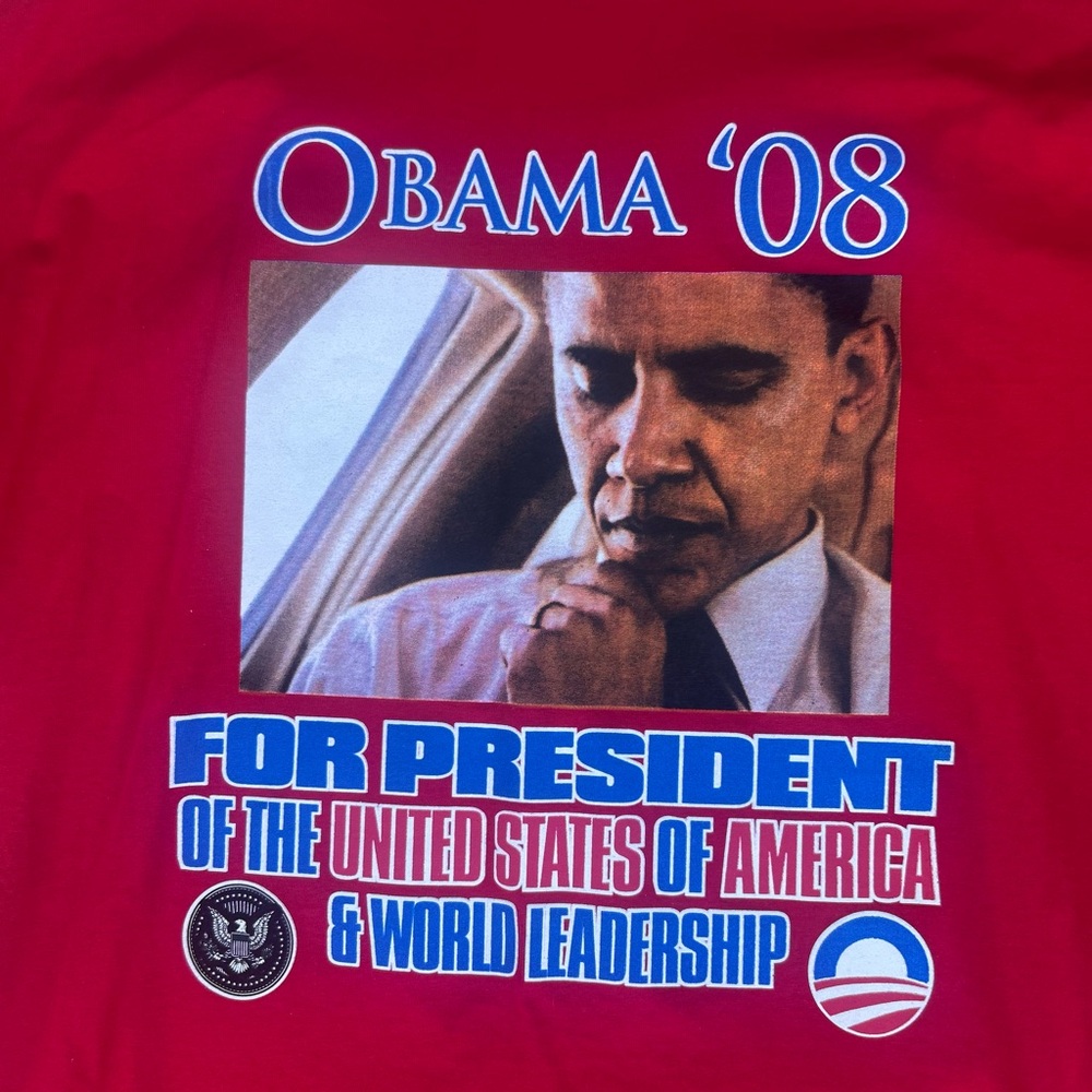 Obama '08 Red Graphic Campaign Tee - Men